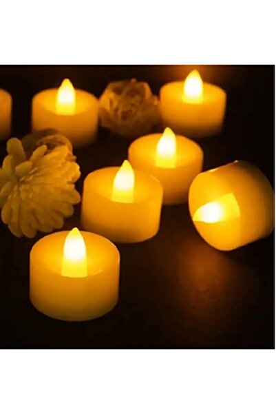 AGH Değerli Hediyeler 6 Adet Ledli Mum 3 Pilli Uzun Süreli Tealight Işıklı Du...