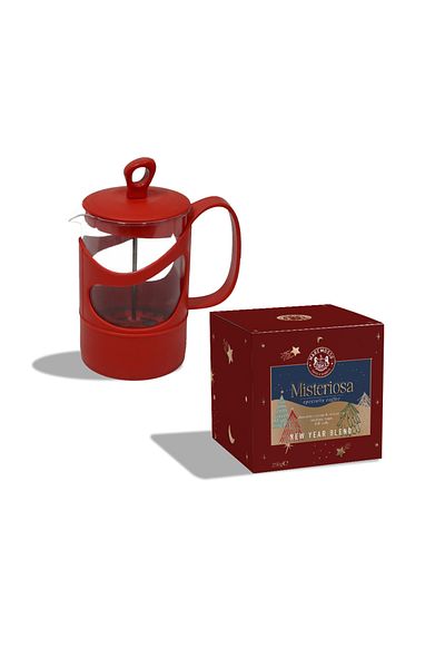 Mare Mosso Caffe ê Vendite Misteriosa New Year Blend New Year Coffee (Core or Ground) 250 Gr. + Red French Press