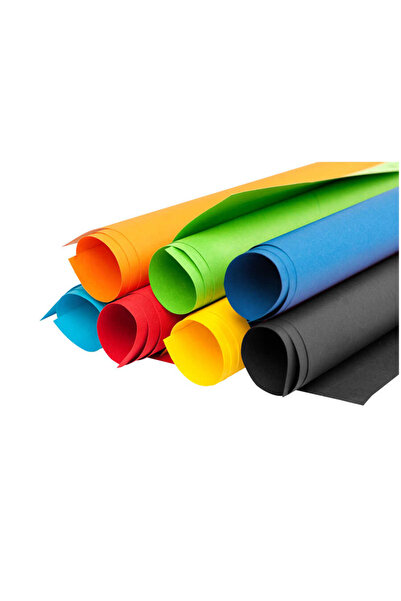Kika Renkli Fon Kartonu Karışık 5 Renk 50x70 Cm 100 Lü (1 PAKET 100 ADET)