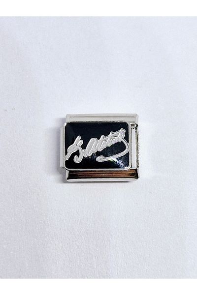 RoseCo00 Ataturk Steel Bracelet Charm - Italian Design