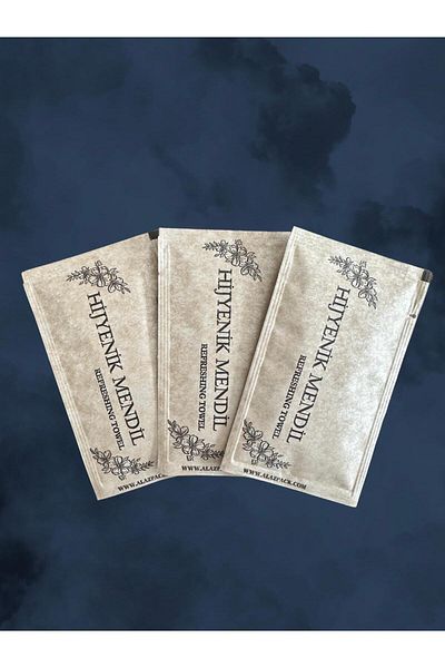 Islakmendilcim 100 Pieces Kraft Wet Wipes - 7X12 Printed