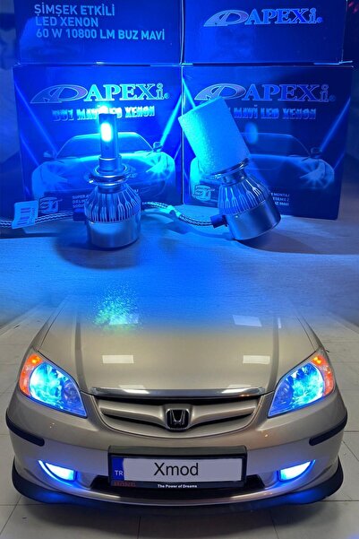 APEXİ H3 Led Xenon Ampul Buz Mavi Zenon Apexi Marka 12 Volt