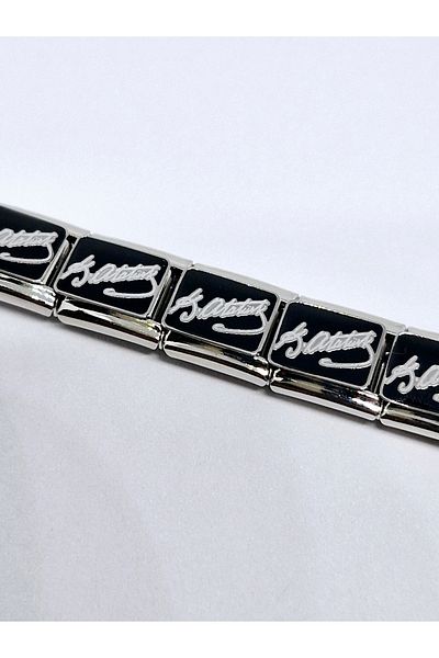 RoseCo00 Ataturk Steel Bracelet Charm - Italian Design