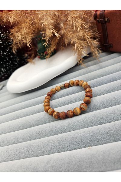 AURA Men's Bracelet - Natural Stone and Tibetan Aque