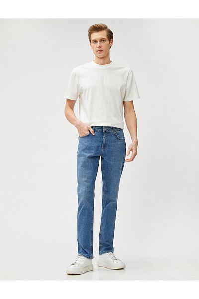 Koton Mark Jean - Straight Fit Pipe Leg Jeans