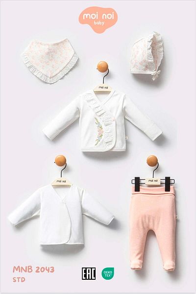 Moi Noi Baby Girl Hospital Discharge Set of 5