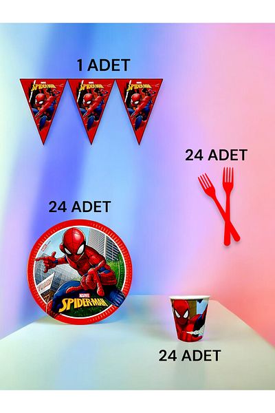 VibeHome Spiderman Themed S Pack for 24 - Birthday Party and Fun Events