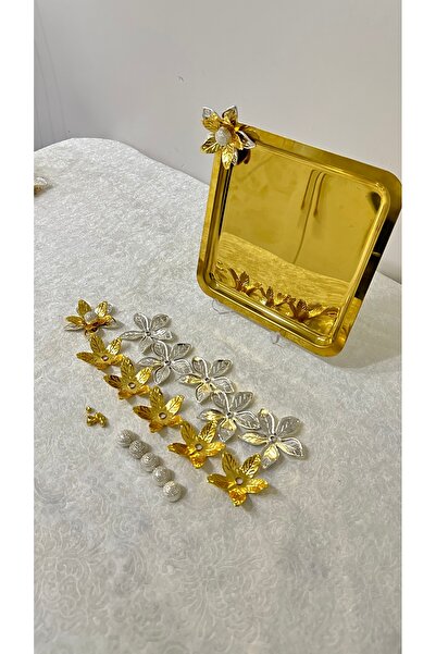 USD HOME 6-Piece Three-Piece Magnolia Screw Accessories Are Compatible with Coffee Presentation Trays, Not Trays