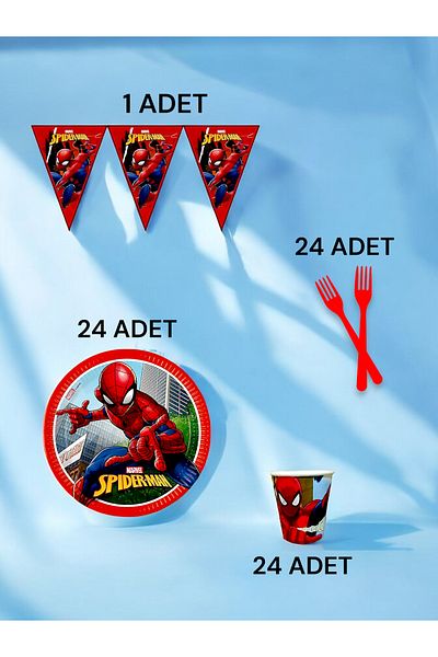 VibeHome Spiderman Themed S Pack for 24 - Birthday Party and Fun Events