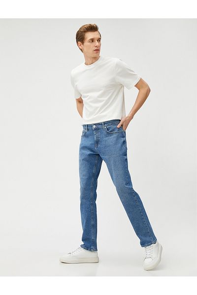 Koton Mark Jean - Straight Fit Pipe Leg Jeans