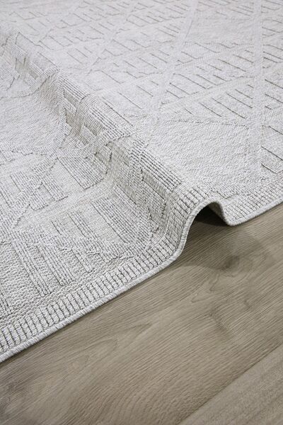 SANRUGS Home & Living Yıkanabilir Bukleli Örme Halı Modern İskandinav Antre S...