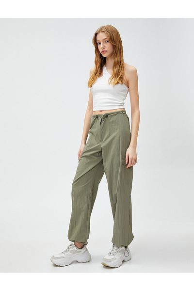 Koton Parachute Trousers with Pocket Detail and Stopper Comfortable Cut