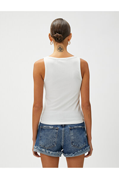 Koton Basic Tank Top bordás U nyakú