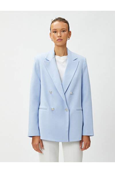 Koton Μπλέιζερ με διπλό στήθος με κεντημένα κουμπιά