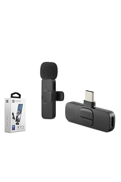 Generic Brand Hdx2783 Wireless Lavalier Microphone Type-C Black