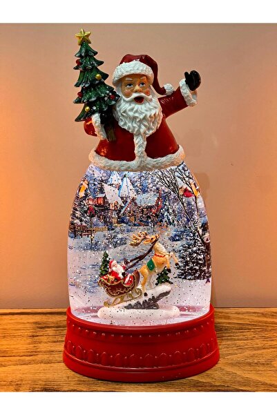 BENİMOLMALI Noelbaba Ve Kardan Adam Işıklı Müzikli Kar Küresi Usb, Pille Çalı...