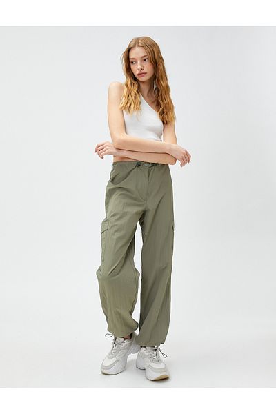 Koton Parachute Trousers with Pocket Detail and Stopper Comfortable Cut