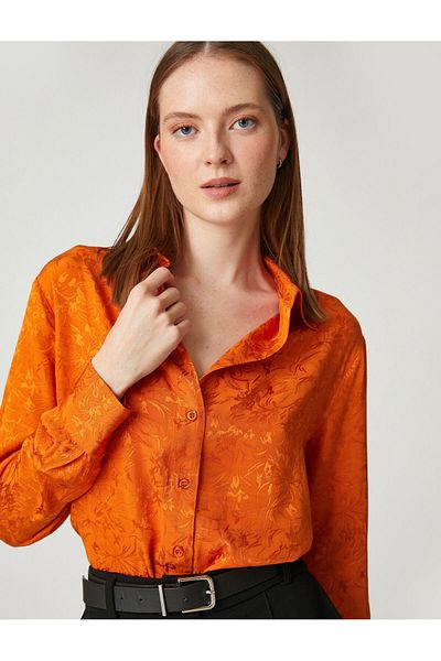 Koton Jacquard Shirt Long Sleeve