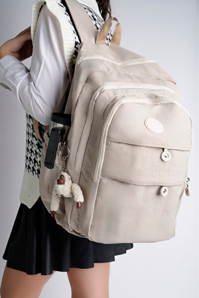 Rosso Collina Unisex Crinkle Fabric Αδιάβροχο μεγάλου μεγέθους σακίδιο ταξιδιού πολλαπλών τμημάτων High School Junior universite