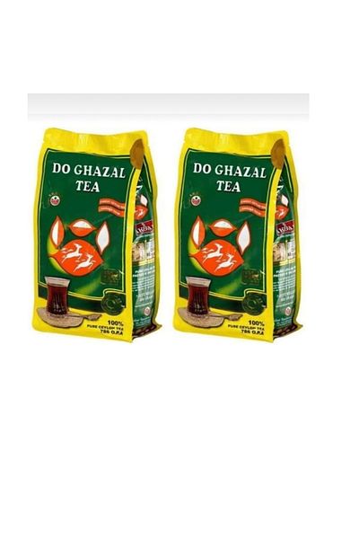 Do Ghazal Tea 2 Pcs 2X400=800 Gram Do Ghazal Green Black Cast 400 Grams of Tea