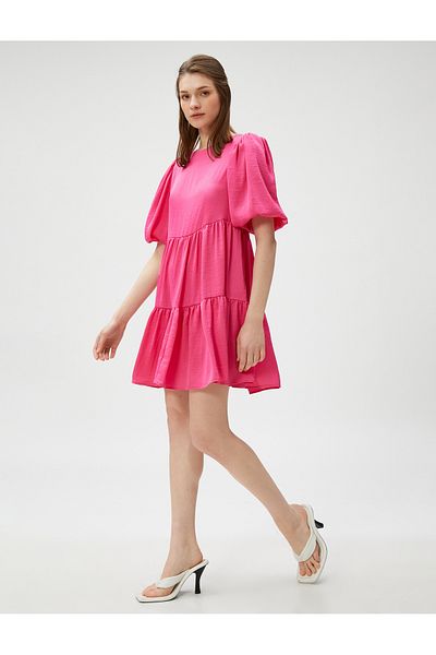 Koton Minikleid mit Ballonärmeln, kurze Lagen