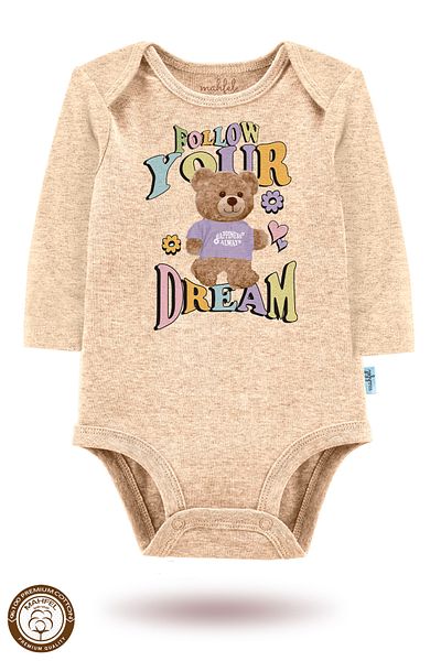 MAHFEL 100% Cotton 3-Piece Organic Printed Snap Fastener Baby Bodysuit