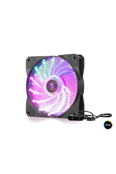 HADRON Hdx1519 Kasa Fanı Performans 4Pin 12Cm Rgb Siyah