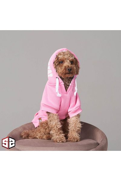 salya store Pink Magnet Small Breed Dog Dress and Hoodie