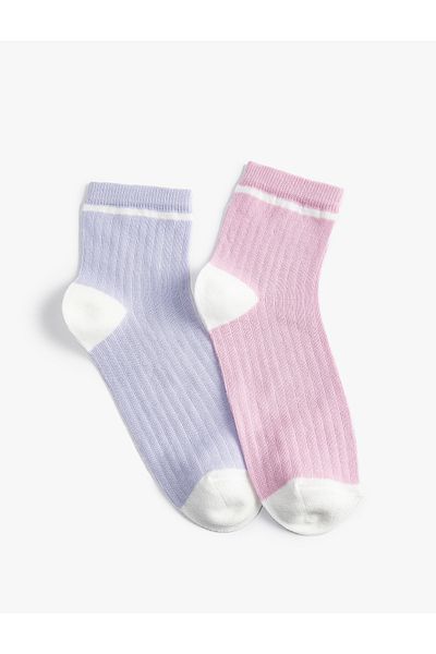 Koton Set of 2 Socks Textured Multicolor