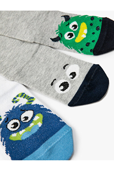Koton Set of 3 Socks Monster Pattern Cotton