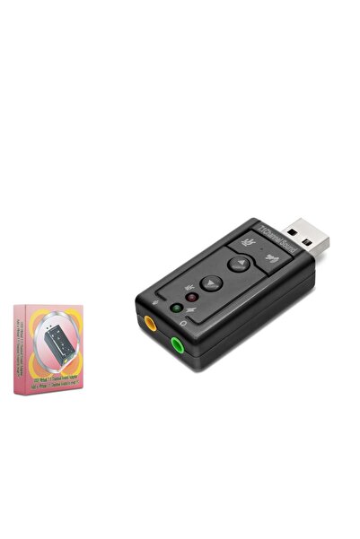 HADRON بطاقة صوت USB طراز Hdx5255 7.1 باللون الأسود