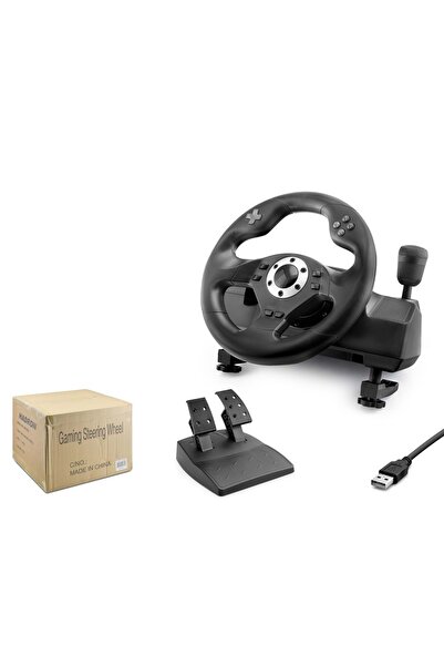 HADRON Vw9828 Oyuncu Direksiyon Seti 270° 7In1 Ps4/Ps3/Ps2/Pc/Xbox/Android Siyah