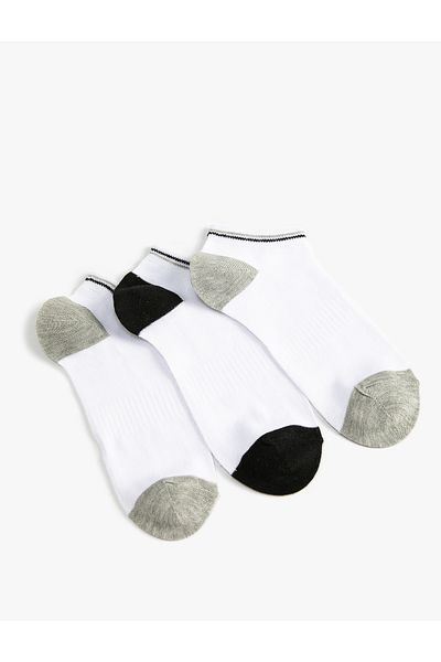 Koton 3-pack Basic Booties Socks with Stripe Detail