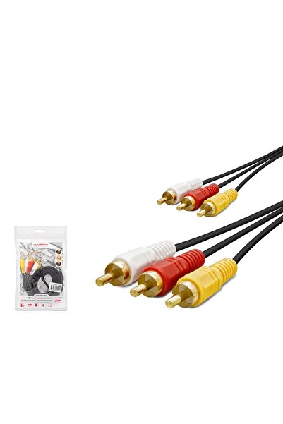 HADRON Hdx5057 3 Rca Video and Audio Cable 10 m Black