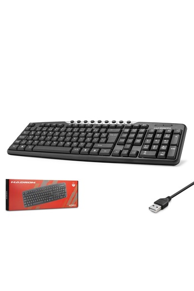 HADRON Hd803 Kablolu Multimedia Klavye Q Siyah