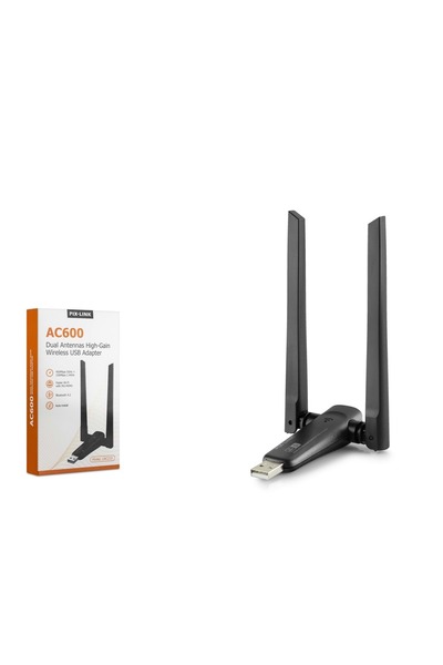 pixlink Pıx-lınk Uac21d Usb Wıfı Adaptor Dual Anten Ac600 2.4ghz&5ghz Rtl8811cu