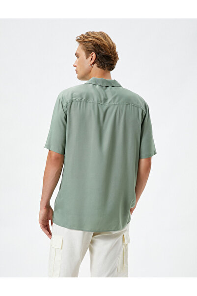 Koton Basic ing rövid ujjú lehajtható gallér Ecovero® viszkóz