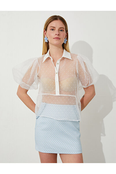 Koton Tuba Unial X - Balloon Sleeve pöttyös tüll ing