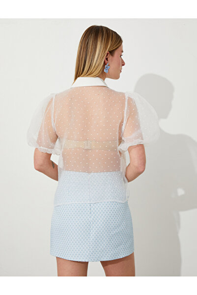 Koton Tuba Unial X - Balloon Sleeve pöttyös tüll ing