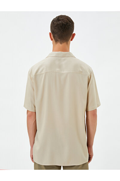 Koton Basic ing rövid ujjú lehajtható gallér Ecovero:bejegyzett: viszkóz