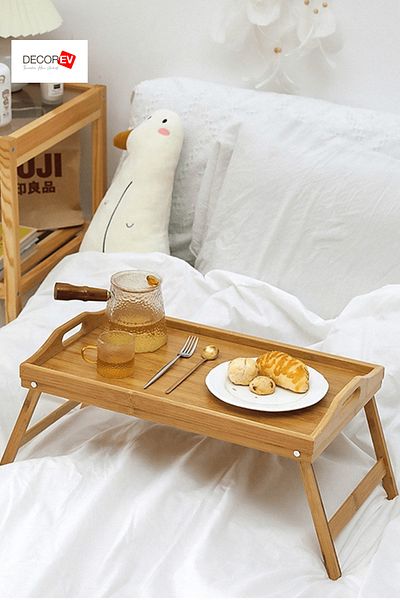decorev Bamboo Bed Enjoyment Tray with Folding Legs (50Cm*30Cm)