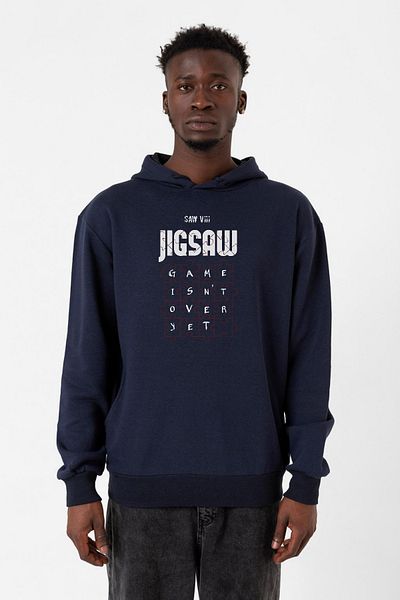 Tshirthane Παιχνίδι Jigsaw Ανδρών Navy Blue - Κατασκευή 3ip Hoodie