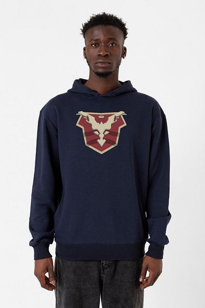 Tshirthane Jupiters Legacy Utopian Chest - Ανδρικό φούτερ με κουκούλα Navy Blue 3ip
