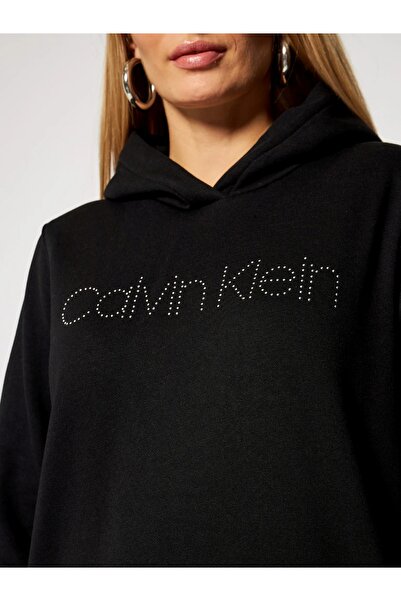 Calvin Klein ck Kapşonlu taş baskılı Elbise