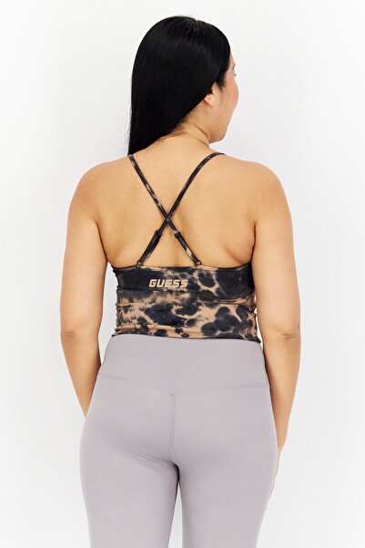 Guess Women Tie Dye Padded Sports Bra, Black