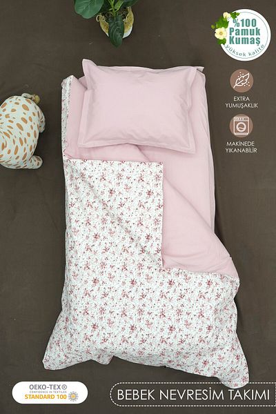 mordesign Baby Duvet Cover Set, 100% Cotton Fabric Double Sided, Children's Duvet Cover Set, Crispy Series
