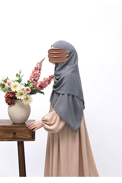 Lemaye Σάλι μεγάλου μεγέθους Cazz Crepe - Γκρι