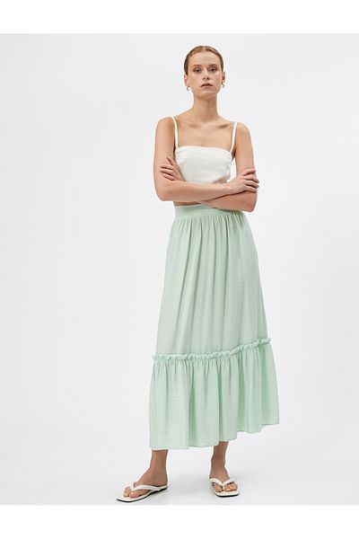 Koton Women's Skirt 3SAK70091UW Green Green