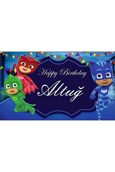 MBlocation PİJA MASKELİ DOĞUMGÜNÜ KİŞİYE ÖZEL VİNİL AFİŞ FLAMA 100X60