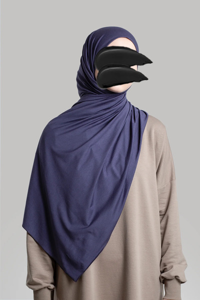 Lemaye bumbac moale Şal - Albastru denim